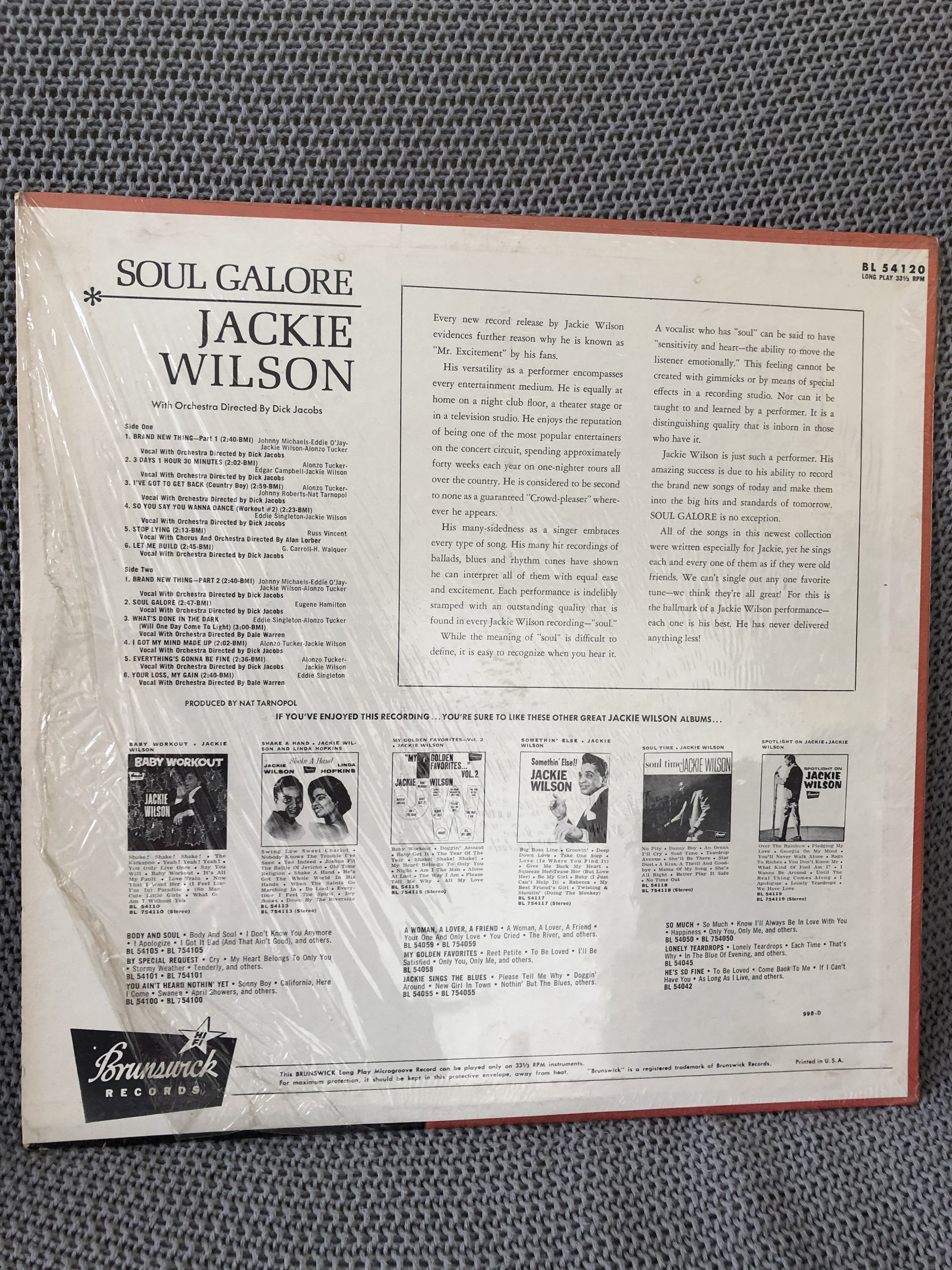 Jackie Wilson Soul Galore Lp Soul Source