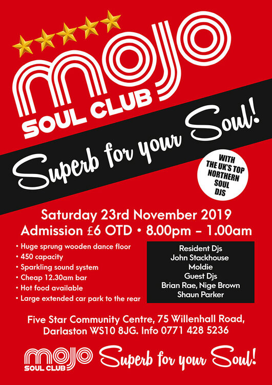 soul Mojo Club 23 November A5 
