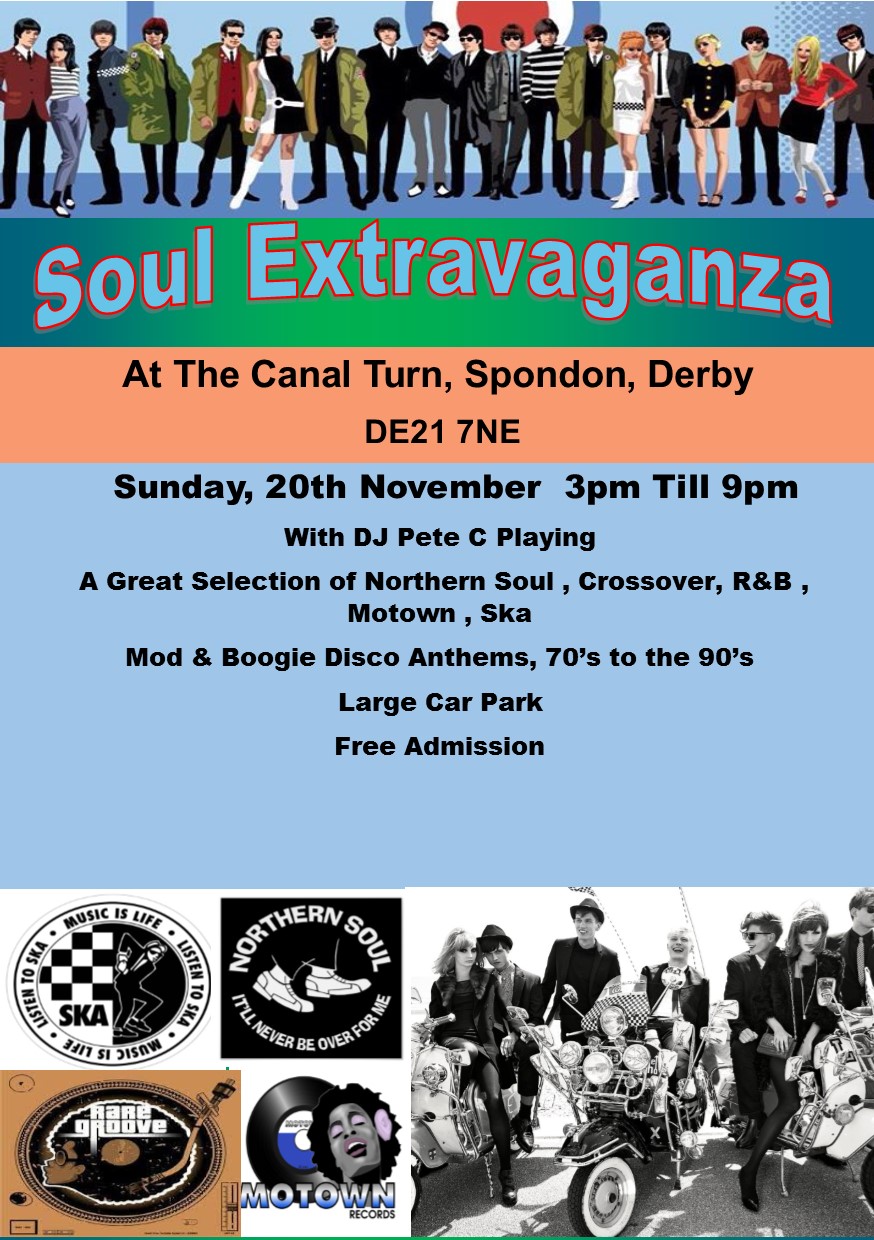 SOUL EXTRAVAGANZA AT THE CANAL TURN, SPONDON Alldayers Soul Source