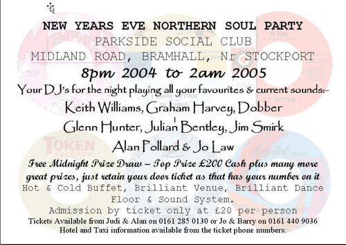 celebrate new years eve at the parkside social club, bramhal