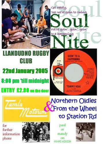 soul nite - llandudno rugby club - 22nd jan 2005