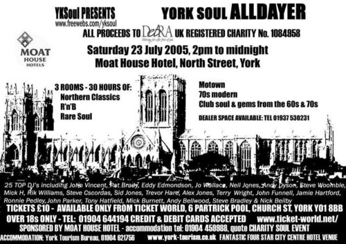 york charity soul event, 23rd july 2005