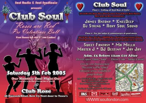 club soul -feb 5th pre valentines ball