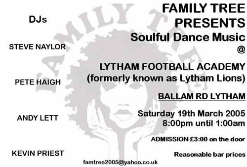 family tree soulful dance night 19/03/05 @ lytham