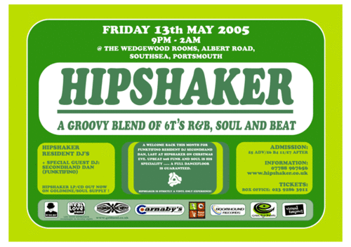 hipshaker - portsmouth - friday 13th may