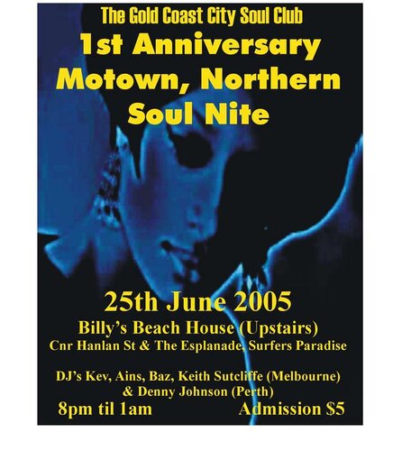 gold coast city soul club 1st anniversary soul nite