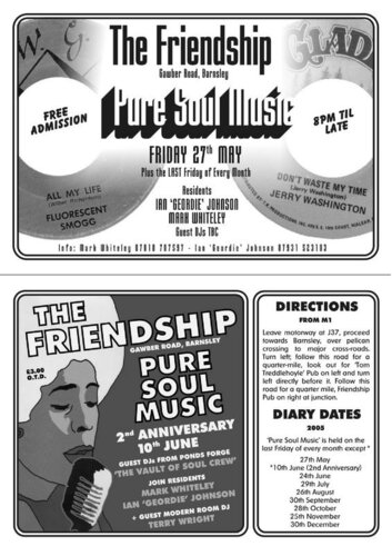 pure soul music @ the friendship, saturday 21st & friday