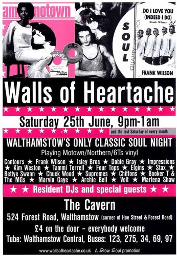 walls of heartache, walthamstow, london, sat june 25th
