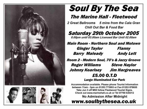 soul by the sea - marine hall fleetwood - saturday 29th octo