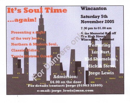 it's soul time, wincanton, somerset 5 november 2005