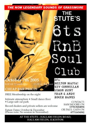 the stute - 60's soul + rnb. friday 7th october (see com