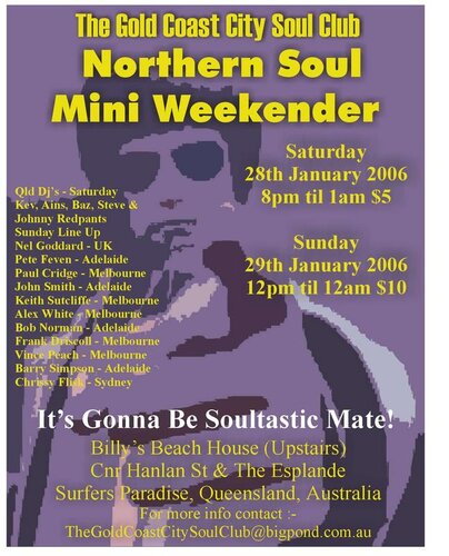 gold coast city soul club - mini weekender - jan 2006