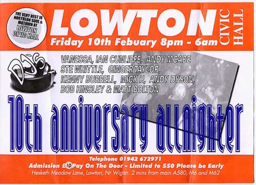 lowton 10th anniversary allnighter