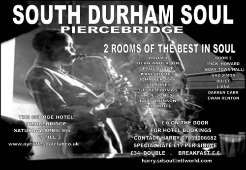 piercebridge, south durham soul,2 room event 17dj's