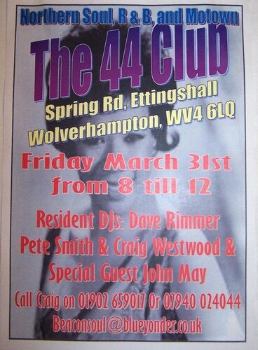 the 44 club friday 31st march