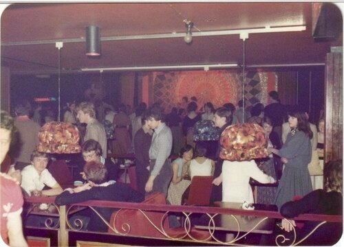 lampshade on tour at burnley cats whiskers 28 may 1979