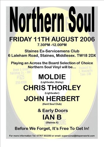 friday 11 august staines ex-servicemens club