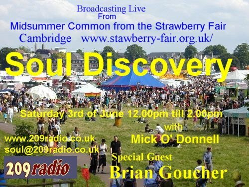 soul discovery 209radio -3rd june cambridge@strawberry fair