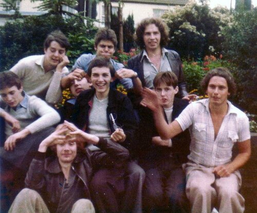 northampton lads outside coalville 1978