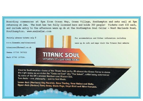 titanic soul cruise, southampton 09.09.06