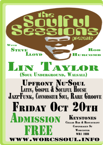 soulful sessions, worcester: free admission; lin taylor
