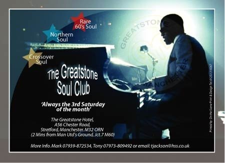 next greatstone soul club---sat 21st oct---soul sam