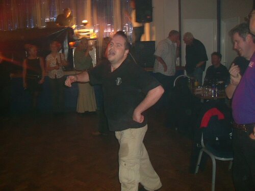 chris (billy backdrop) newman giving large on the dancefloor