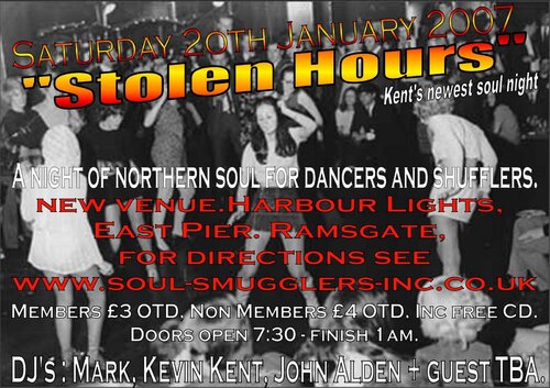 stolen hours jan 20th, new venue