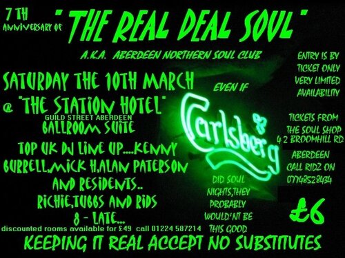 aberdeen northern soul club "the real deal" march