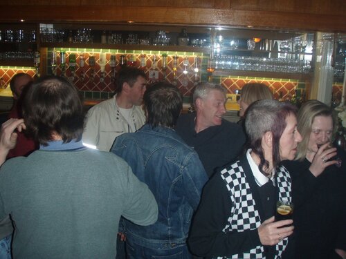taff's mobbed at the bar by fans - sadly all blokes!