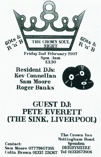 the crown 6ts rnb/soul club with pete everett (the sink, liv