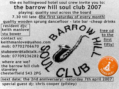 the barrow hill soul club 2nd anniversary!!