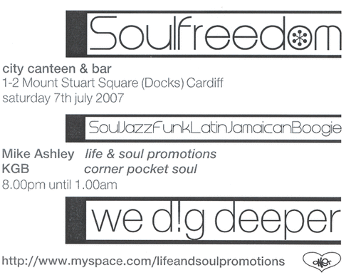 soul freedom cardiff july 7