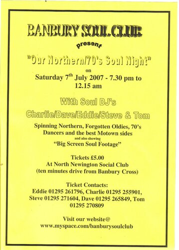 banbury soul club july 7th 2007
