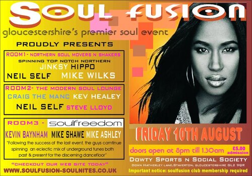 soulfusion gloucestershire 10th august