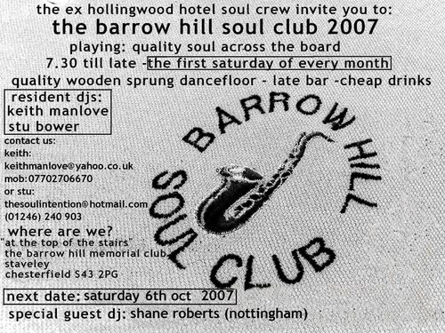 the barrow hill soul club october 6th 2007