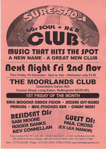 sure-shot 60's soul & r & b club