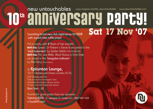 new untouchables 10th anniversary party london 17/11/07