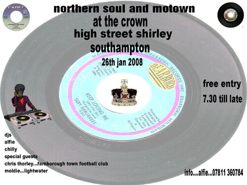 northern soul and motown at the crown, southampton 26 jan 0
