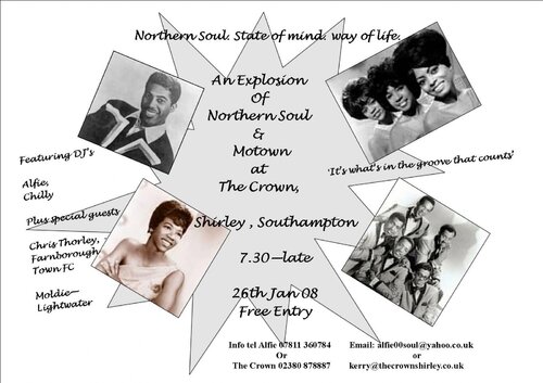 northern soul and motown at the crown, southampton 26 jan 0