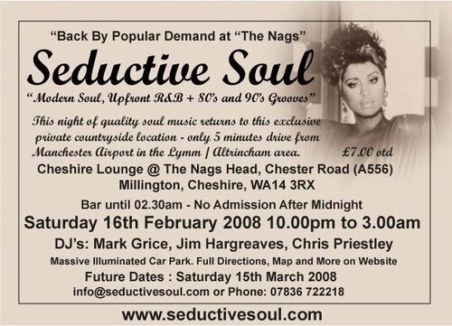 seductive soul @ the cheshire lounge (formerly the nags head