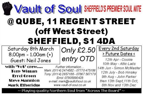 vault of soul @ qube, sheffield - sat 8th march