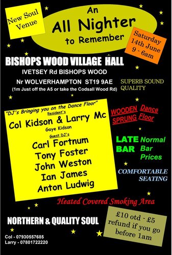 bishops wood all-nighter june 14th