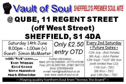 vault of soul @ qube, sheffield - sat 14th june