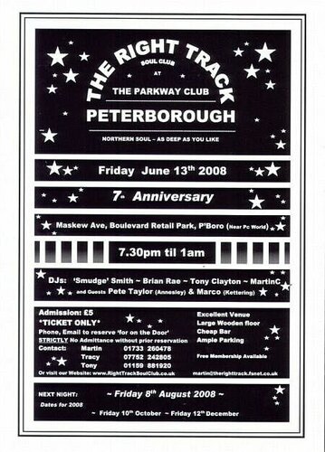 the right track @ the parkway club peterborough 7th annivers