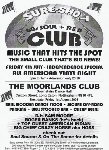 sure-shot 60's soul & r & b club