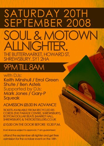 shrewsbury butter market all-nighter 20th september