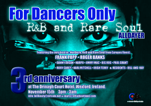 for dancers only 3rd anniversary alldayer 15th. nov