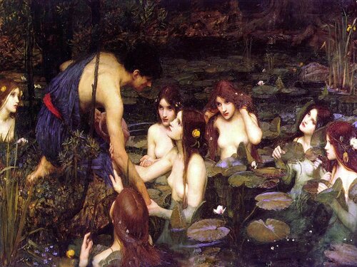 waterhouse- hylas and the nymphs-little minxes!