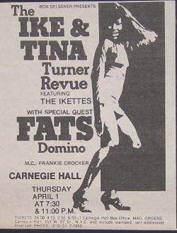 ike and tina turner concert poster